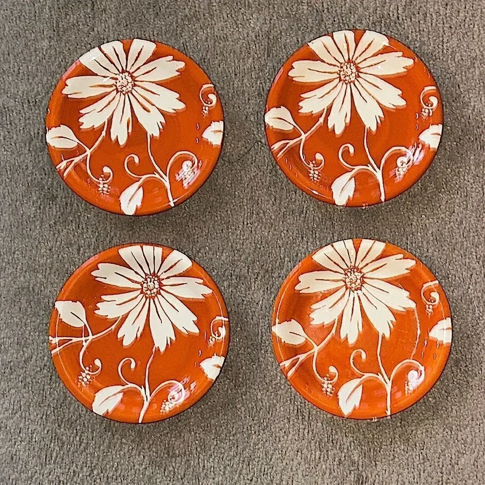 Mesa Home Products Floral Salad/Dessert Dishes Set of Four